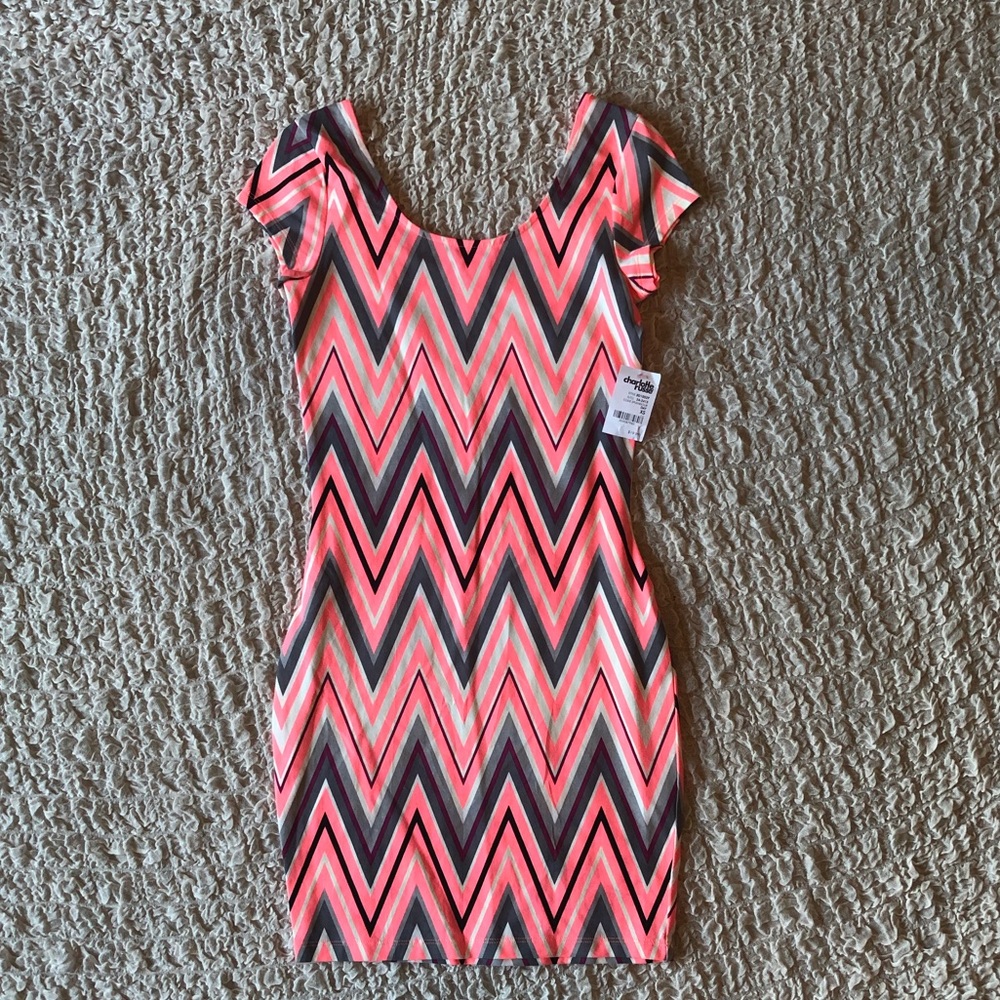 NWT Charlotte Russe neon bodycon dress
